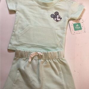 Disney Baby Light Green Outfit